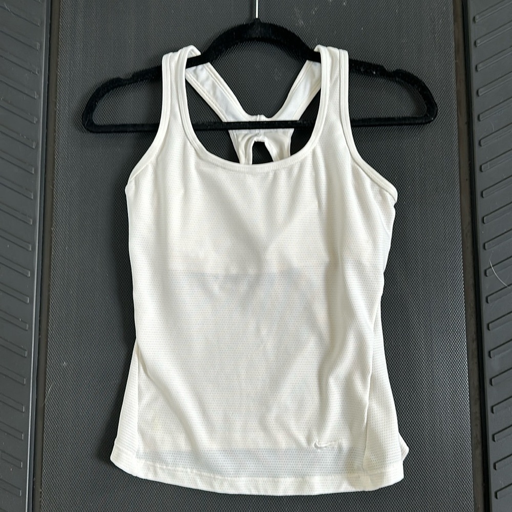 Nike sports top with built in bra shelf Size S